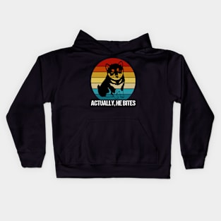 Fairly cute dog actually bites. Kids Hoodie